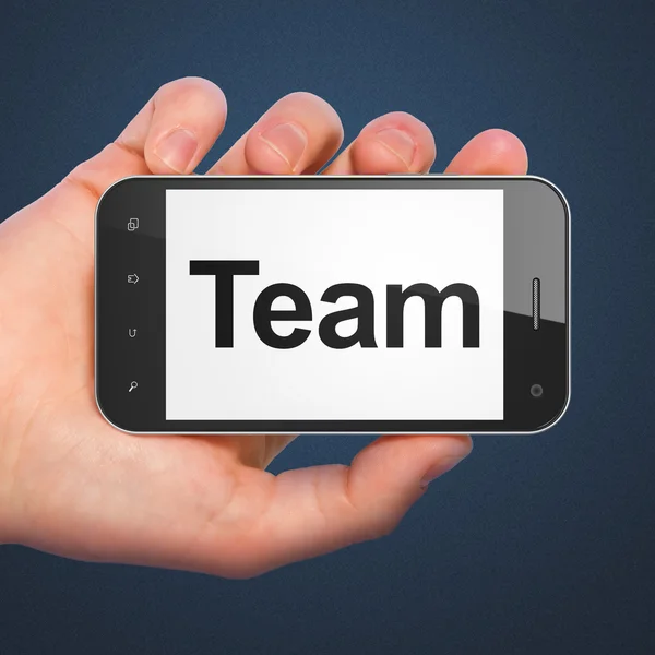 Business concept: Team on smartphone — Stock Photo, Image