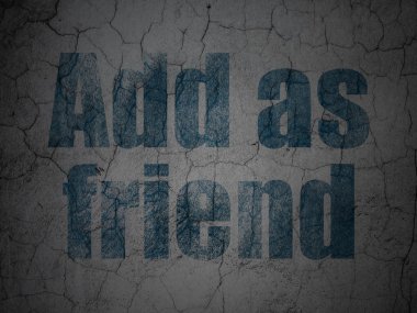 sosyal network kavramı: grunge duvar arka plan arkadaş olarak ekle