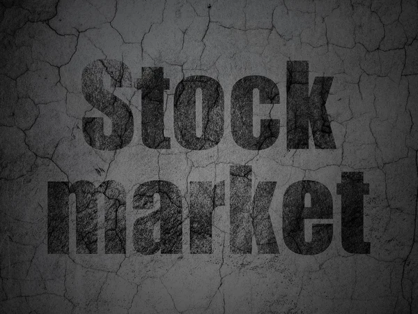 Affärsidé: aktiemarknaden på grunge vägg bakgrund — Stockfoto