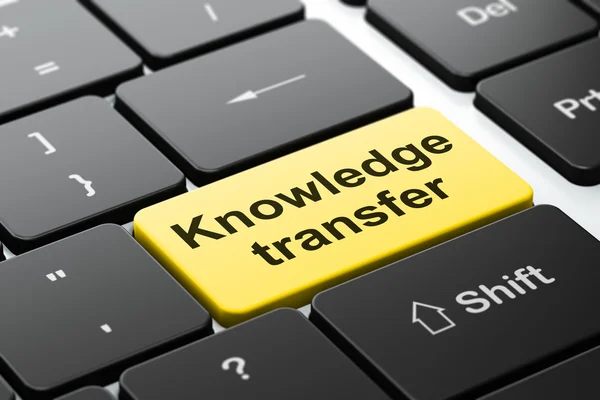 Education concept: Knowledge Transfer on computer keyboard background — Stock Photo, Image