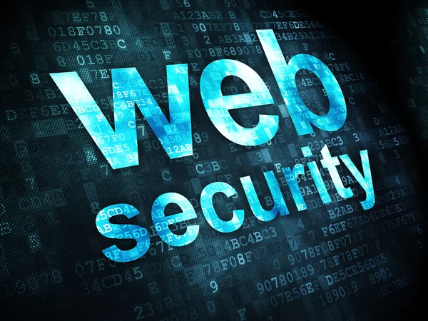 Koncepcja projektu sieci web SEO: Web Security na tle cyfrowy — Zdjęcie stockowe