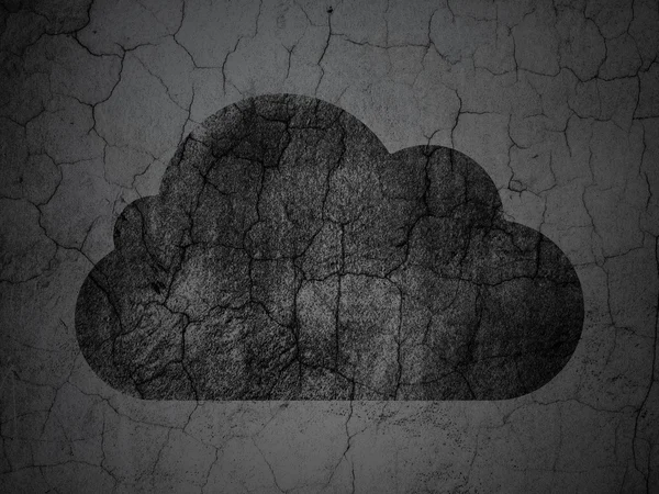 Concetto di tecnologia Cloud: Cloud su sfondo grunge wall — Foto Stock