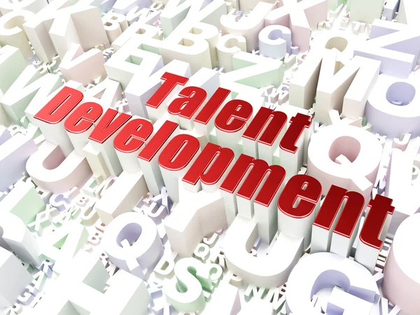 Education concept: Talent Development on alphabet background — Stock Photo, Image