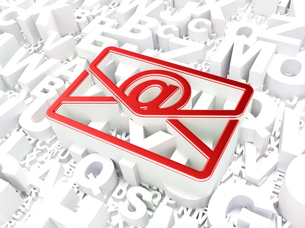 Концепция бизнеса: Электронная почта на фоне алфавита — стоковое фото