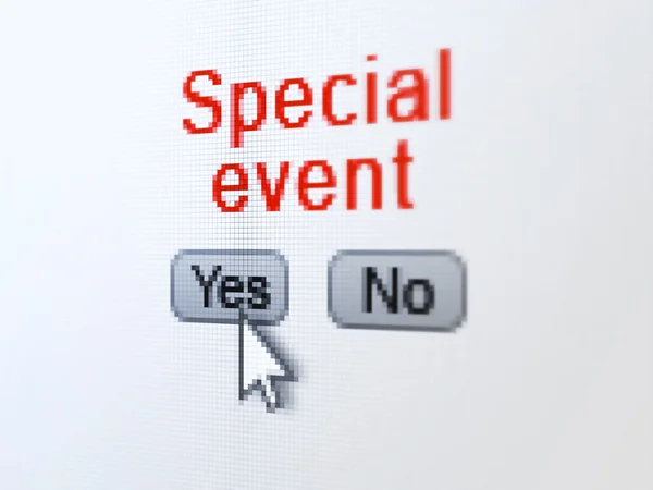 Finance concept: Special Event on digital computer screen — Stock Photo, Image