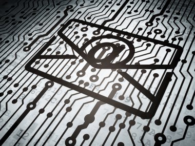 iş kavramı: devre panosunu e-posta ile