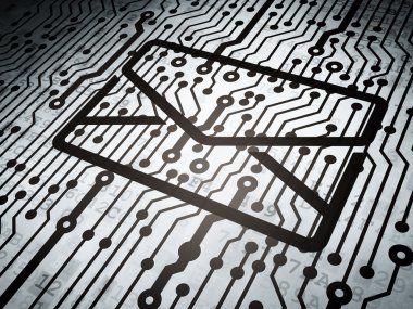 iş kavramı: devre panosunu e-posta ile