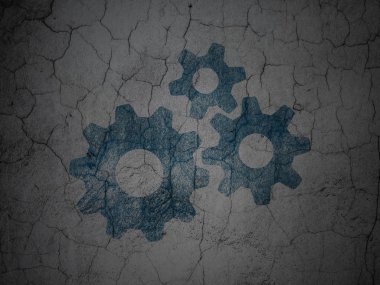 pazarlama kavramı: gears grunge üzerinde duvar arka plan