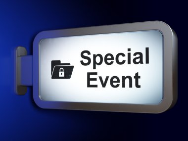 Ekonomi kavramı: özel olay ve klasör kilidi ile geçmiş billboard