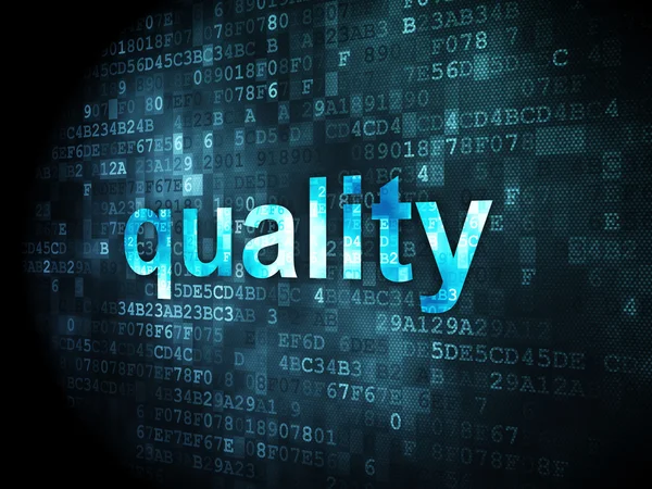 Advertising concept: Quality on digital background — Stock Photo, Image