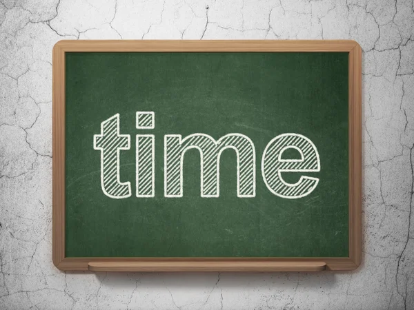 Timeline concept: Time on chalkboard background — Stock Photo, Image