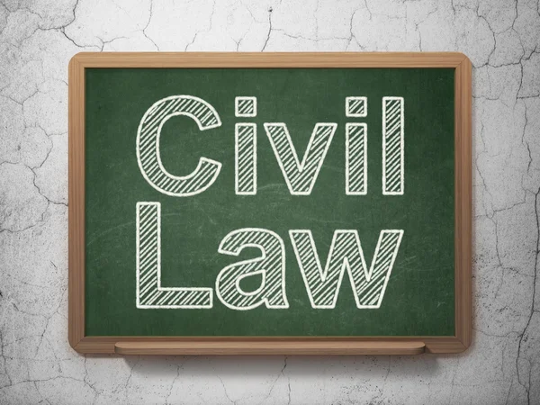 Wet concept: burgerlijk recht op schoolbord achtergrond — Stockfoto