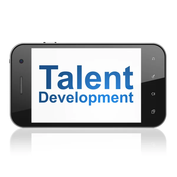 Vzdělávací koncepce: rozvoj talentu na smartphone — Stock fotografie