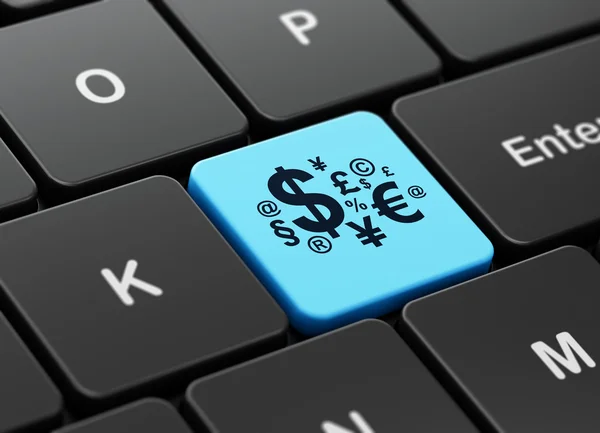 Finance concept: Finance Symbol on computer keyboard background — Stock Photo, Image