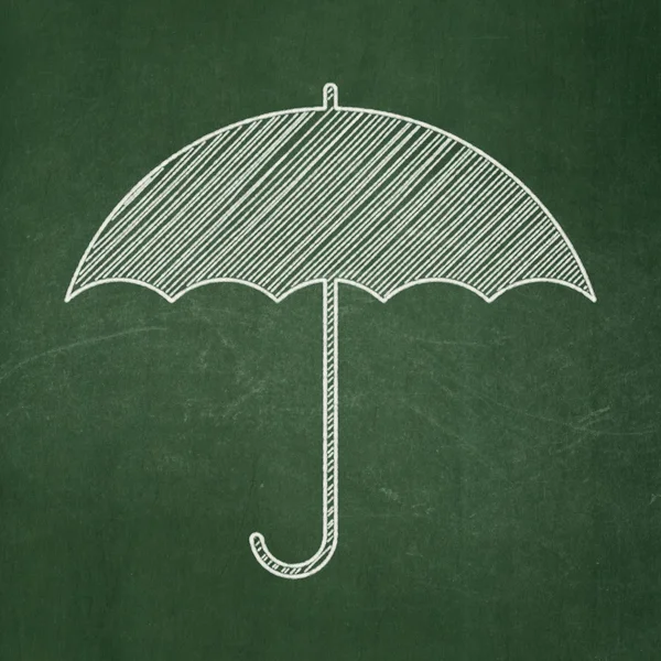 Koncepce ochrany: deštník na tabuli pozadí — Stock fotografie