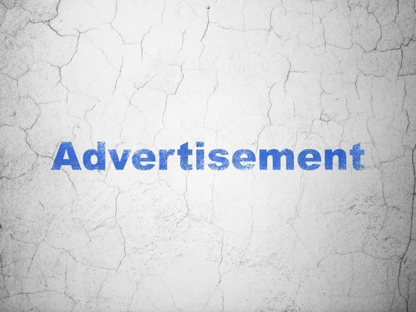 Werbekonzept: Werbung auf Wandhintergrund — Stockfoto
