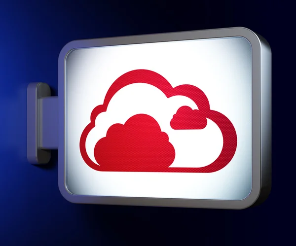 Concept de technologie Cloud : Cloud sur fond de panneau d'affichage — Photo