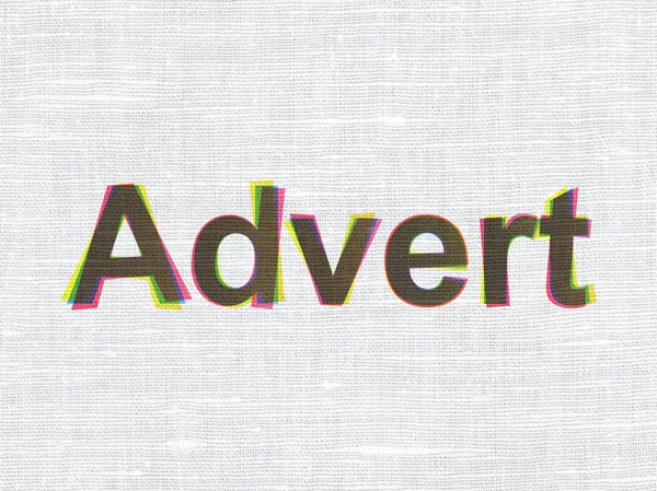 Pojęcie reklamy: Reklama na tkanina tekstura tło — Zdjęcie stockowe