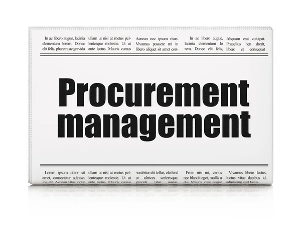 Business concept: newspaper headline Procurement Management — Stock Photo, Image