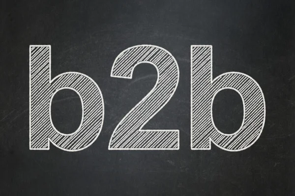 Finance concept: B2b on chalkboard background — Stock Photo, Image