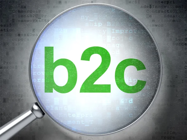 经营理念： b2c 的光学玻璃 — 图库照片