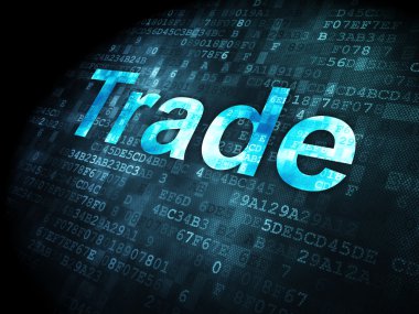 Ekonomi kavramı: dijital arka plan üzerinde ticaret