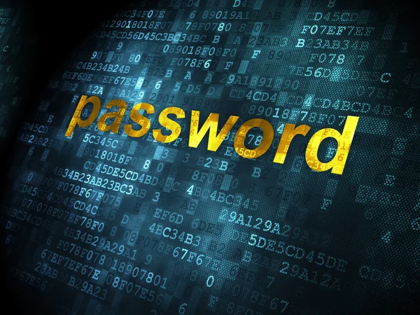 Concetto di sicurezza: password su sfondo digitale — Foto Stock