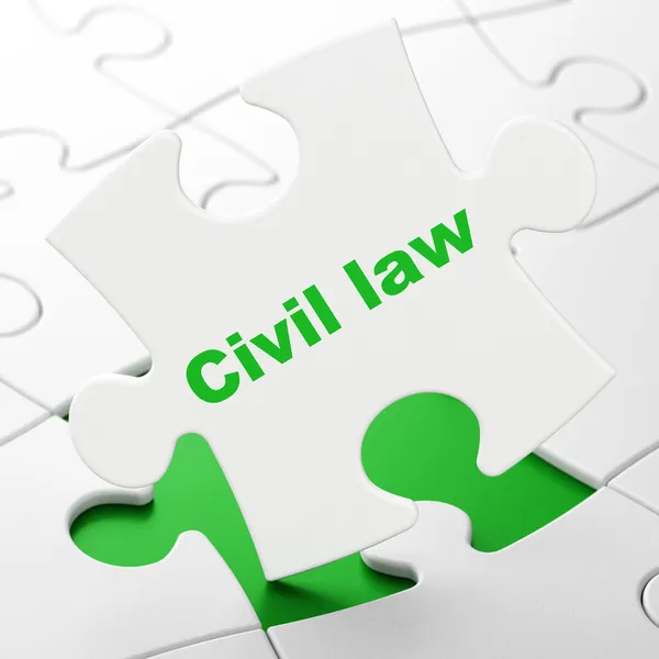 Law concept: Civil Law on puzzle background — Stock Photo, Image