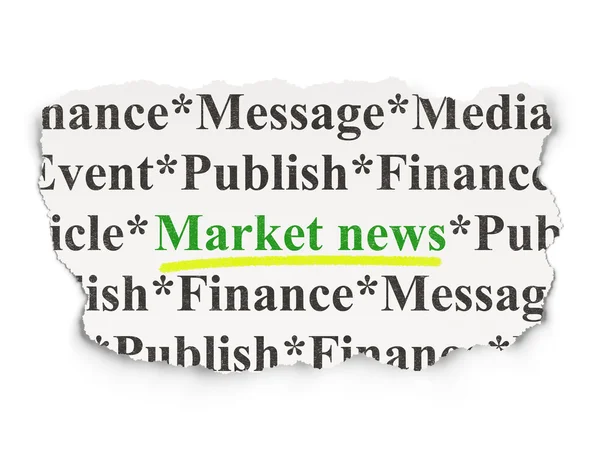 Concepto de noticias: Noticias de mercado sobre fondo de papel —  Fotos de Stock