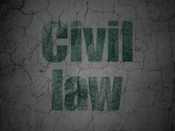 Juridiskt begrepp: Civilrätt om grunge vägg bakgrund — Stockfoto