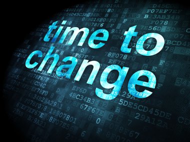 Zaman çizelgesi kavramı: dijital arka plan üzerinde değişiklik vakti