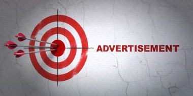 reklam kavramı: hedef ve duvar arka plan reklamı