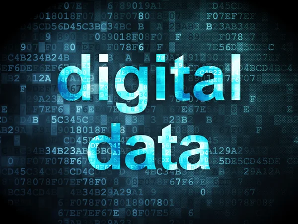 Pojęcie danych: dane cyfrowe na tle cyfrowy — Zdjęcie stockowe