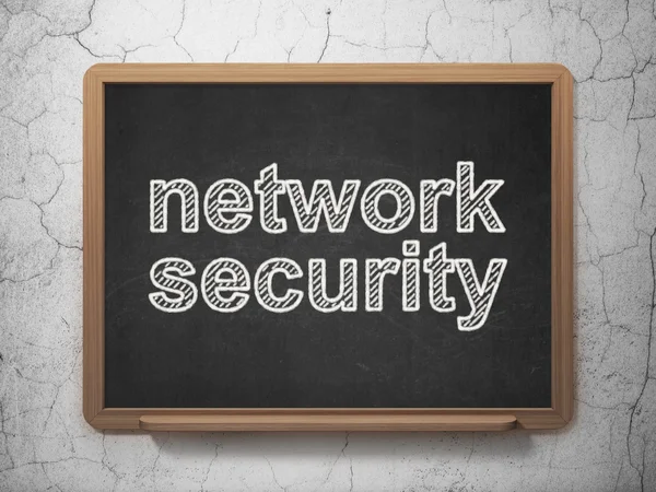 Privacy concept: Network Security on chalkboard background — Stock Photo, Image