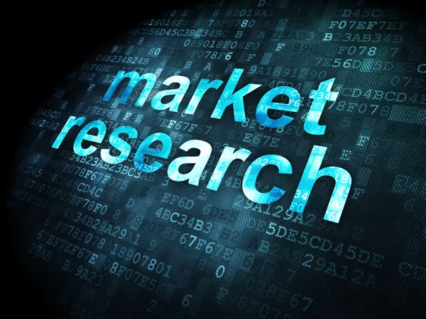 Concetto di pubblicità: ricerche di mercato su sfondo digitale — Foto Stock