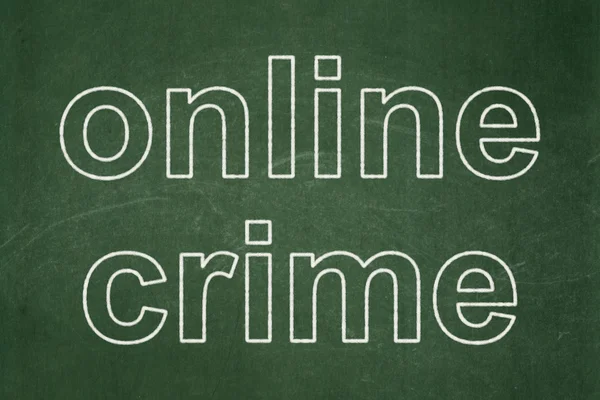 Datenschutz-Konzept: Online-Kriminalität auf Kreidetafel — Stockfoto