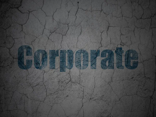 Business concept: Corporate on grunge wall background — Stock Photo, Image
