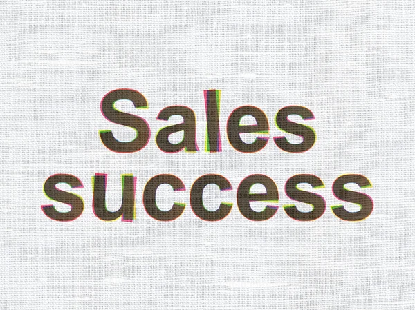 Advertising concept: Sales Success on fabric texture background — Stock Photo, Image