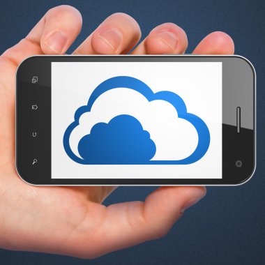 Bulut bilgi işlem kavramı: bulut smartphone cep telefonu ile