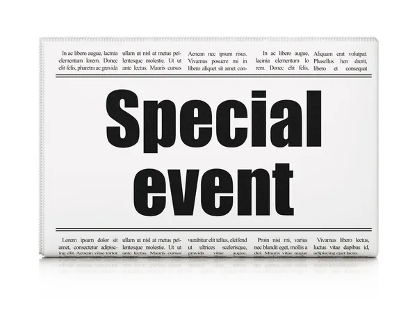 Концепция финансирования: газетный заголовок Special Event — стоковое фото