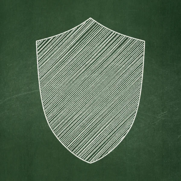 Security concept: Shield on chalkboard background — Stock Photo, Image