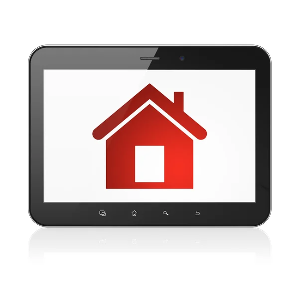 Finans konceptet: hem på tablet pc-dator — Stockfoto