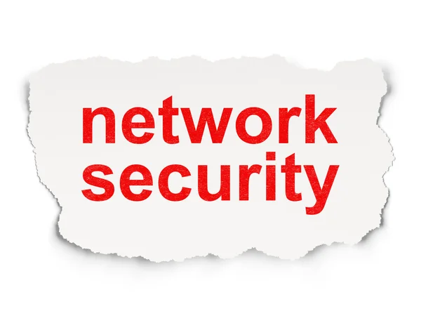 セキュリティの概念: ネットワーク セキュリティの紙の背景に — ストック写真