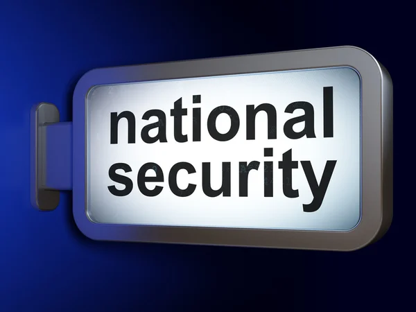 Ochranu koncept: národní bezpečnost na billboard pozadí — Stock fotografie