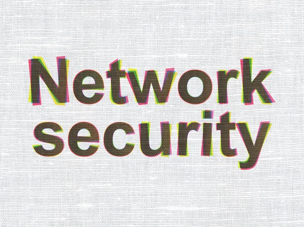 Security concept: Network Security on fabric texture background — Stock Photo, Image