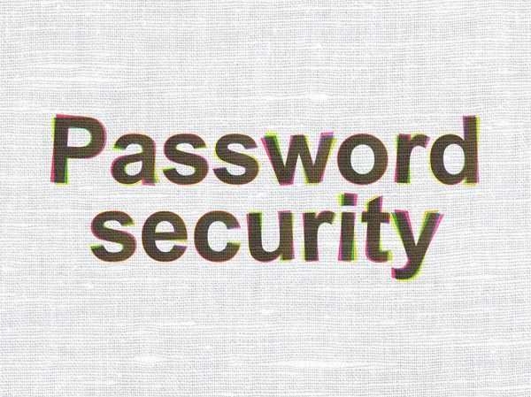 Safety concept: Password Security on fabric texture background — Stock Photo, Image