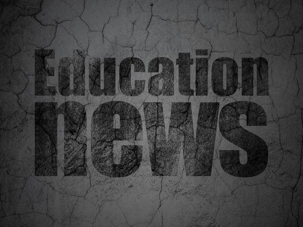 Conceito de notícias: Educação Notícias sobre fundo parede grunge — Fotografia de Stock