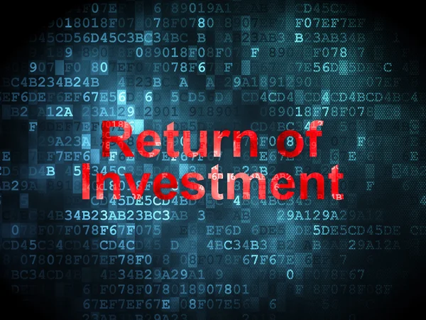 Finance concept: Return of Investment on digital background — Stock Photo, Image