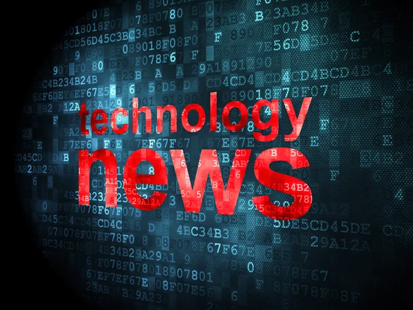 Concepto de noticias: Noticias tecnológicas sobre fondo digital —  Fotos de Stock