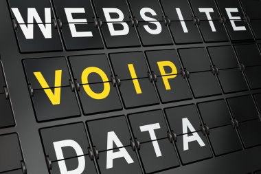 SEO web geliştirme kavramı: VoIP Havaalanı tahta zemin üzerine